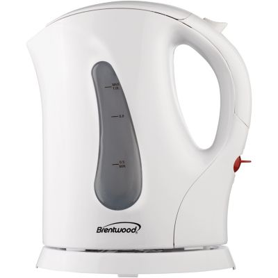 Brentwood Select 1L BPA-Free Cordless Electric Kettle, White