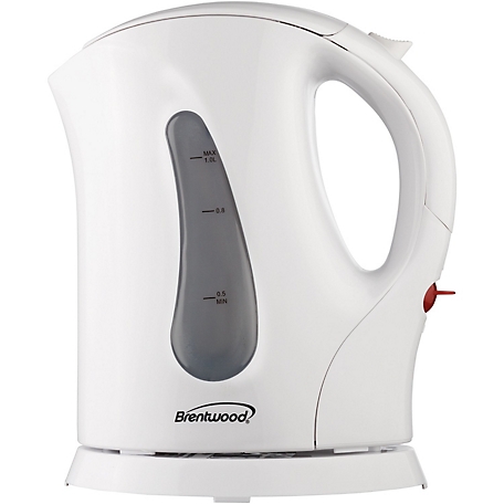 Brentwood Select 1L BPA-Free Cordless Electric Kettle, White