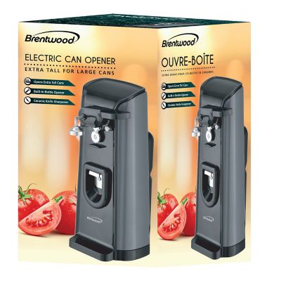 Image showing  Tall Electric Can Opener with Knife Sharpener and Bottle Opener, Black