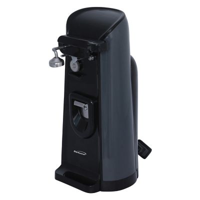 Image showing 6 th Brentwood Select Tall Electric Can Opener with Knife Sharpener and Bottle Opener, Black