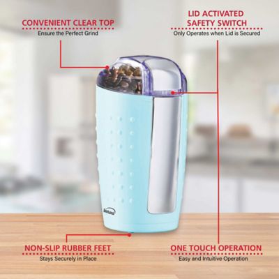 Image showing 7 th Brentwood Select 4 oz. Coffee and Spice Grinder, Blue