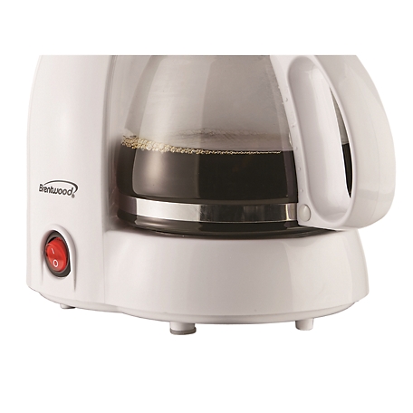 Brentwood 4 Cup Coffee Maker 11 x 6 White - Office Depot