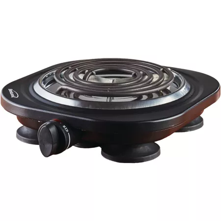 Brentwood Select Single Electric Burner 1000W Black Camp Grill & Stove Accessories