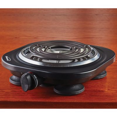Image showing  1,000W Single Electric Burner, Black