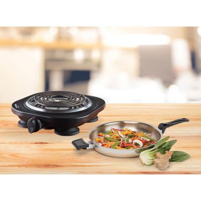 Image showing  1,000W Single Electric Burner, Black
