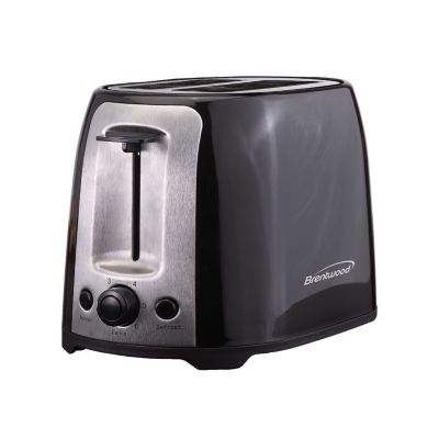 Image showing  2-Slice Cool-Touch Toaster with Extra-Wide Slots, Black/Stainless Steel