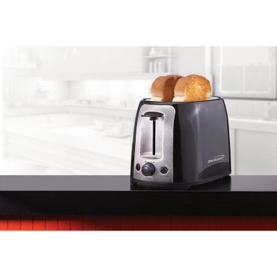 Image showing  2-Slice Cool-Touch Toaster with Extra-Wide Slots, Black/Stainless Steel