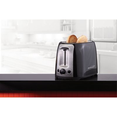 Image showing  2-Slice Cool-Touch Toaster with Extra-Wide Slots, Black/Stainless Steel