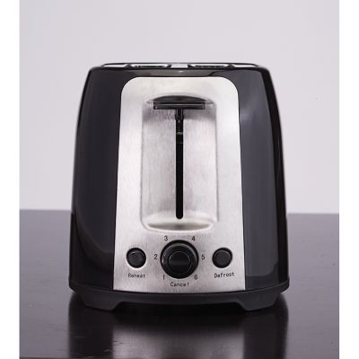 Image showing  2-Slice Cool-Touch Toaster with Extra-Wide Slots, Black/Stainless Steel