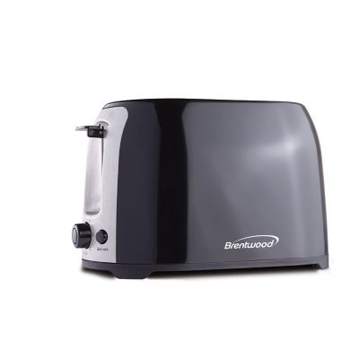 Image showing 6 th Brentwood Select 2-Slice Cool-Touch Toaster with Extra-Wide Slots, Black/Stainless Steel