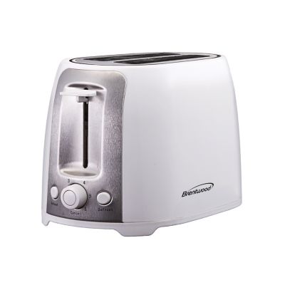 Image showing  2-Slice Cool-Touch Toaster with Extra-Wide Slots, White/Stainless Steel