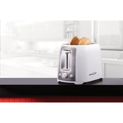 Image showing  2-Slice Cool-Touch Toaster with Extra-Wide Slots, White/Stainless Steel