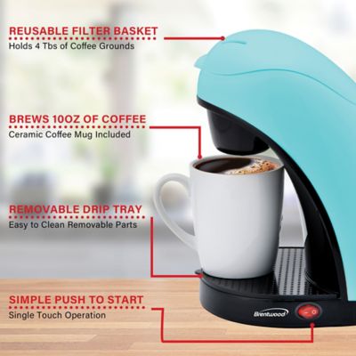 Image showing  Single-Serve Coffee Maker with Mug, Blue