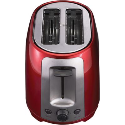 Image showing  Cool-Touch 2-Slice Toaster with Extra-Wide Slots, Red/Stainless Steel