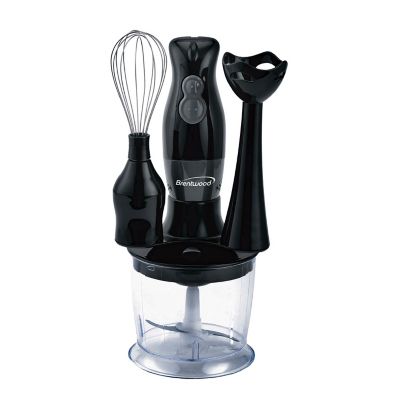 Brentwood Select 2-Speed Hand Blender and Food Processor with Balloon Whisk, Black