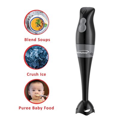 Image showing  2-Speed Hand Blender and Food Processor with Balloon Whisk, Black