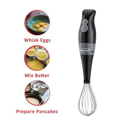 Image showing  2-Speed Hand Blender and Food Processor with Balloon Whisk, Black