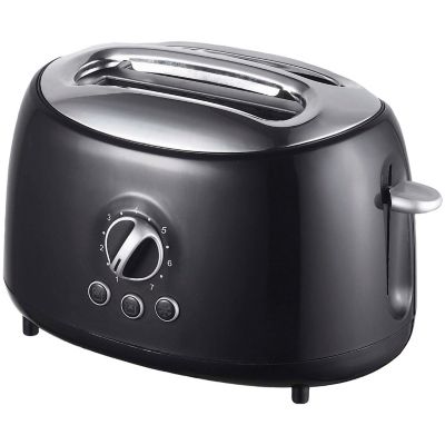 Brentwood Select Cool-Touch 2-Slice Retro Toaster with Extra-Wide Slots, Black