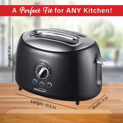 Image showing 8 th Brentwood Select 2-Slice Cool-Touch Retro Toaster with Extra-Wide Slots, Black
