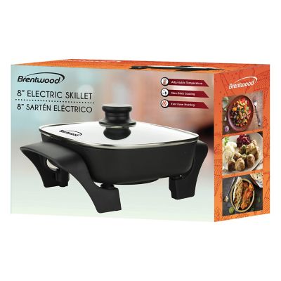 Image showing 5 th Brentwood Select 8 in. Non-Stick Electric Skillet with Glass Lid