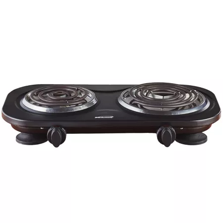 Brentwood Select 1500W Double Electric Burner Black Camp Grill & Stove Accessories