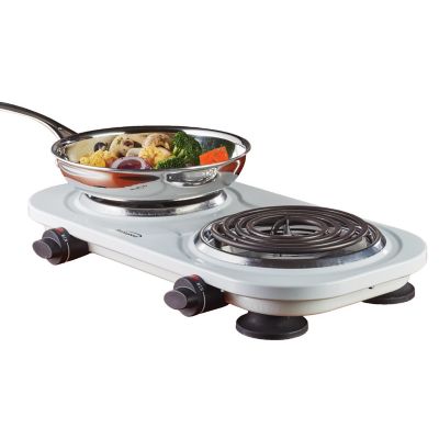 Image showing  1,500W Double Electric Burner, White