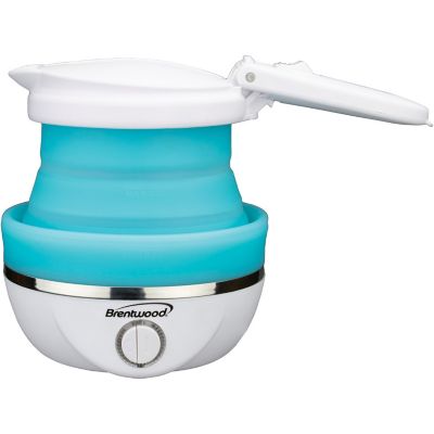 Image showing  0.85 qt. Dual-Voltage Collapsible Travel Kettle, Blue