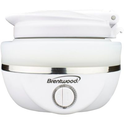 Image showing  0.85 qt. Dual-Voltage Collapsible Travel Kettle, White