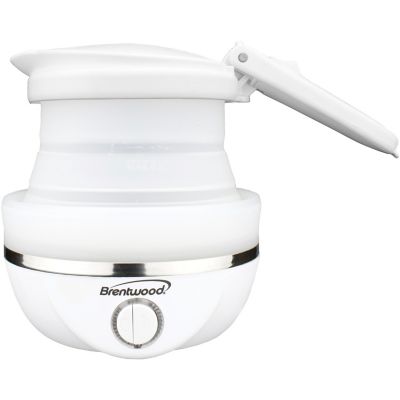 Image showing  0.85 qt. Dual-Voltage Collapsible Travel Kettle, White