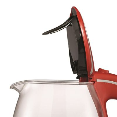 Image showing  1.7L Cordless Tempered-Glass Electric Kettle, Red