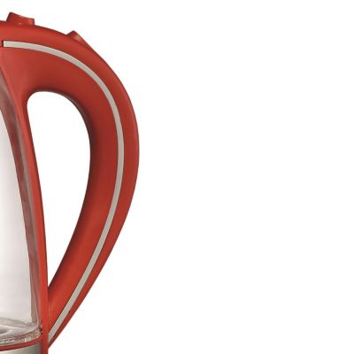 Image showing  1.7L Cordless Tempered-Glass Electric Kettle, Red