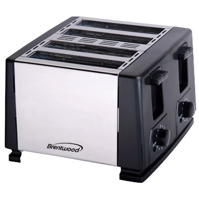 Image showing  4-Slice Toaster, Black/Silver