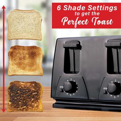 Image showing 7 th Brentwood Select 4-Slice Toaster, Black/Silver