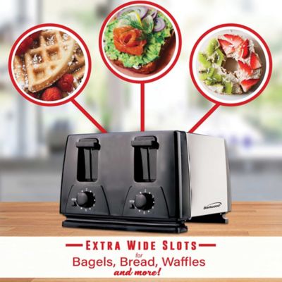 Image showing 8 th Brentwood Select 4-Slice Toaster, Black/Silver