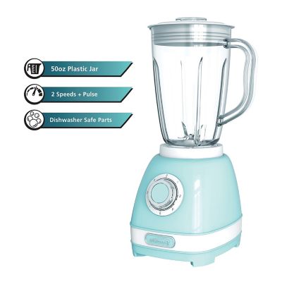Image showing  2-Speed Retro Blender with 50 oz. Plastic Jar, Blue