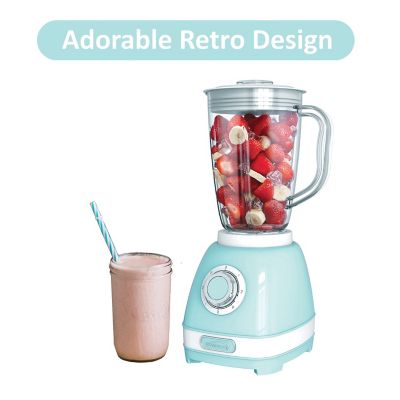 Image showing  2-Speed Retro Blender with 50 oz. Plastic Jar, Blue