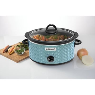 Image showing  3.5 qt. Diamond-Pattern Slow Cooker, Blue