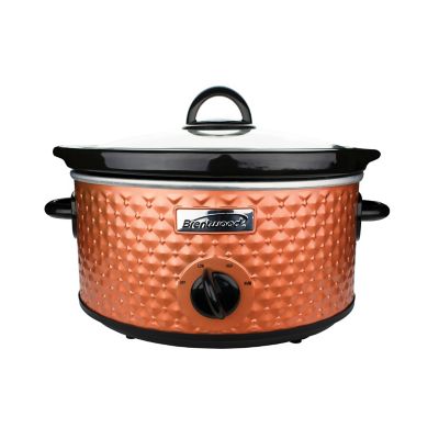 Brentwood Select 3.5 Qt. Diamond-Pattern Slow Cooker, Brown
