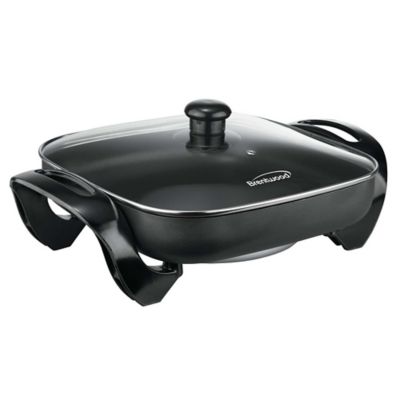 Brentwood Select Non-Stick Electric Skillet with Glass Lid, 1,300W, 12 in.