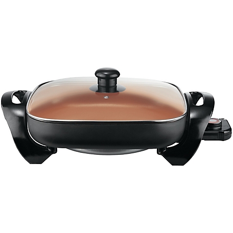Brentwood Select 12 in. Non-Stick Copper Electric Skillet