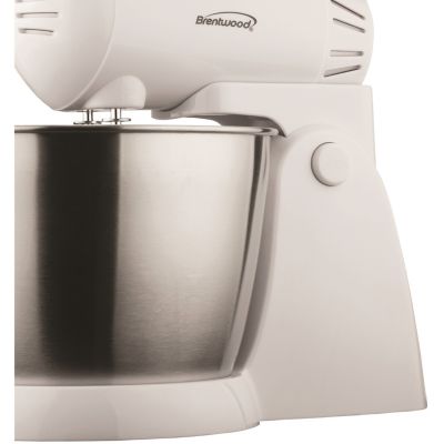 Image showing  5-Speed and Turbo Electric Stand Mixer with Bowl, White