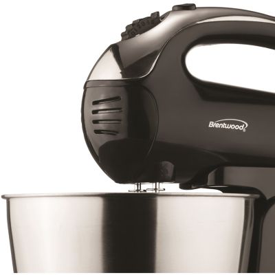 Image showing  5-Speed and Turbo Electric Stand Mixer with Bowl, Black