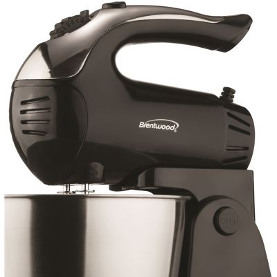 Image showing  5-Speed and Turbo Electric Stand Mixer with Bowl, Black