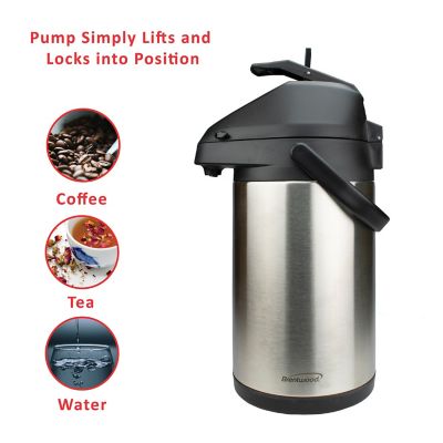 Image showing 9 th Brentwood Select 3.5 L Airpot Hot/Cold Drink Dispenser