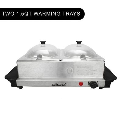 Image showing  3 qt. 2-Pan Buffet Server and Warming Tray