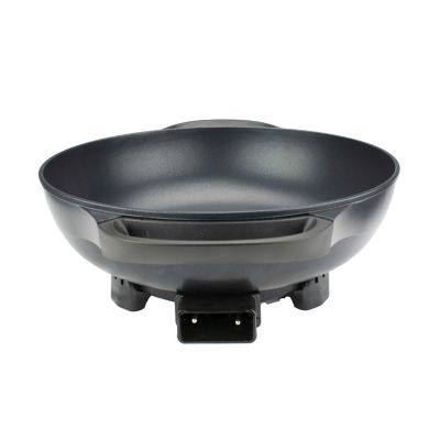 Image showing  13 in. Non-Stick Flat-Bottom Electric Wok Skillet with Vented Glass Lid