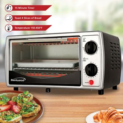 Image showing 6 th Brentwood Select 4-Slice Toaster Oven and Broiler, Black