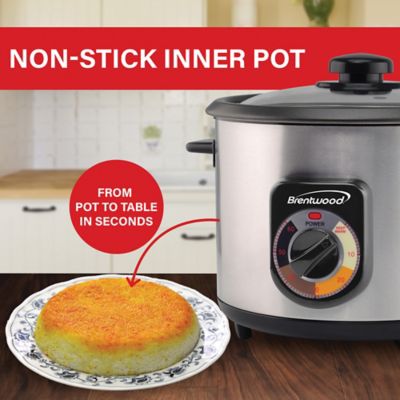 Image showing  10-Cup Uncooked/20-Cup Cooked Stainless Steel Crunchy Persian Rice Cooker with Lid
