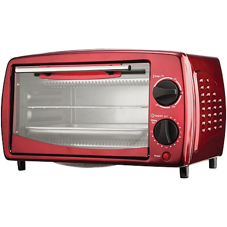 Brentwood Select 4-Slice Toaster Oven and Broiler, Red