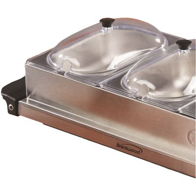 Image showing  4.5 qt. 3-Pan Buffet Server and Warming Tray